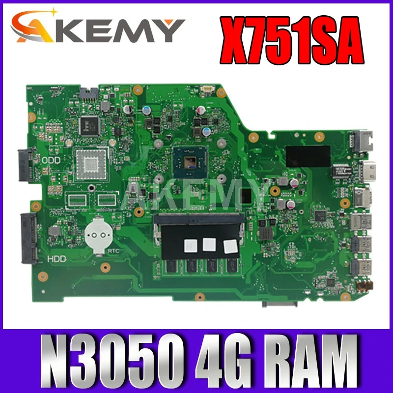 Материнская плата для ноутбука ASUS X751SA REV.2.0, материнская плата Core SR2KN Celeron N3050 4G RAM DDR3
Материнская плата для ноутбука ASUS X751SA REV.2.0, материнская плата Core SR2KN Celeron N3050 4G RAM DDR3