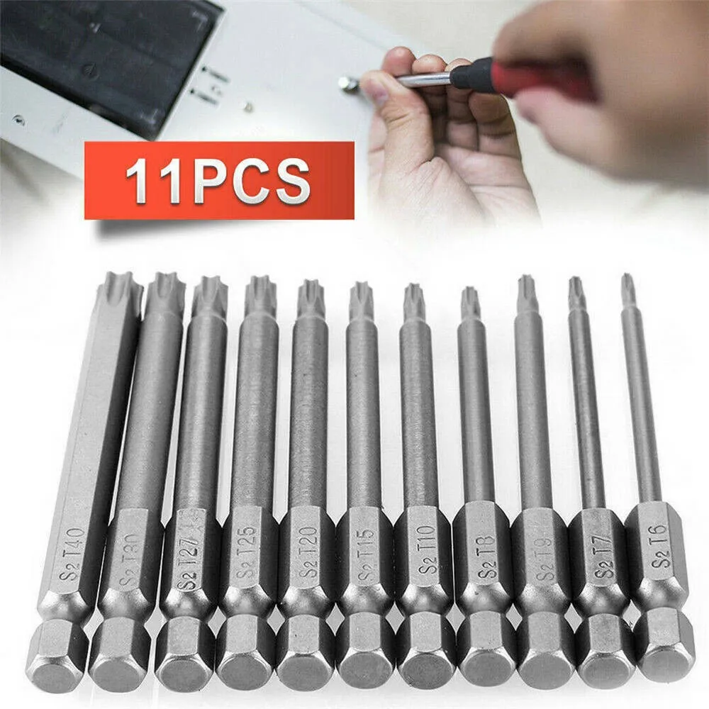 11 Pcs Torx Screwdriver Bit 100mm Hex Magnetic Screwdriver Equipement Parts For Hand Tools Accessories
11 Pcs Torx Screwdriver Bit 100mm Hex Magnetic Screwdriver Equipement Parts For Hand Tools Accessories