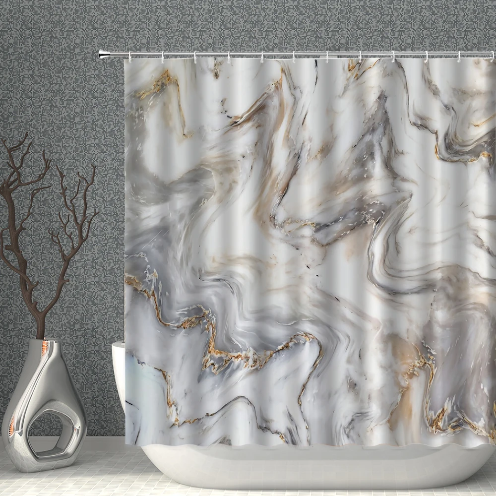 Marble Shower Curtains Colorful Printing Irregular Stripe 3D pattern Waterproof Polyester Fabric Home Bathroom Decor With Hooks
Marble Shower Curtains Colorful Printing Irregular Stripe 3D pattern Waterproof Polyester Fabric Home Bathroom Decor With Hooks