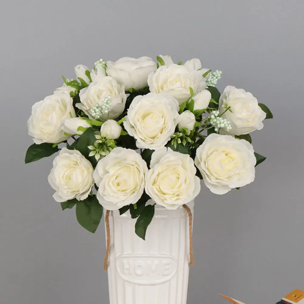 9 Heads Artificial Flower Bouquet Plastic Fake Rose Bouquet Decorative Flower for DIY Home Wedding Table Decoration Centrepieces
9 Heads Artificial Flower Bouquet Plastic Fake Rose Bouquet Decorative Flower for DIY Home Wedding Table Decoration Centrepieces