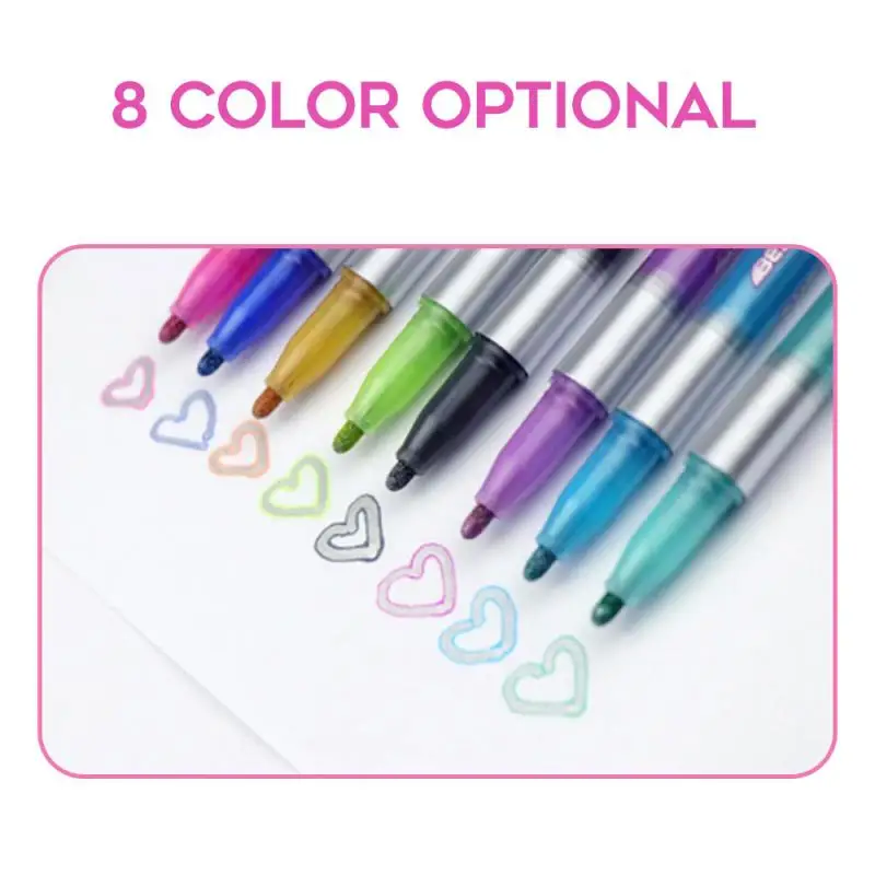 8-цветная двойная цветная контурная ручка Рождественская маркерные ручки