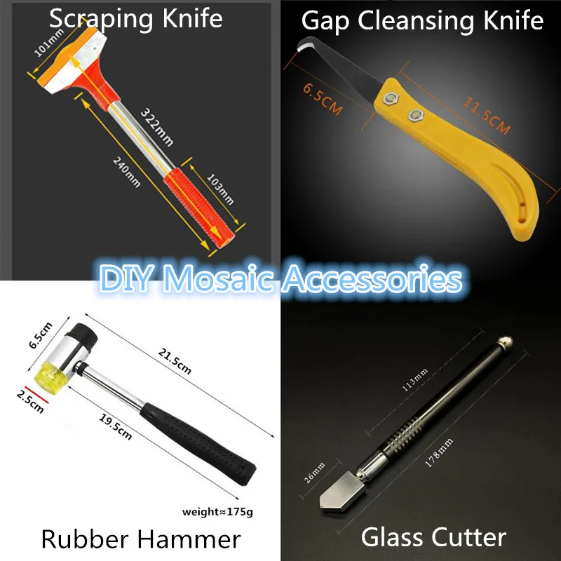 Glass Installment Hammer DIY Mosaic Tools Glass Cutter Ceramic Gap Cleaning Tool Scraping Knife Rubber Mosaic Stones Pliers
Glass Installment Hammer DIY Mosaic Tools Glass Cutter Ceramic Gap Cleaning Tool Scraping Knife Rubber Mosaic Stones Pliers
