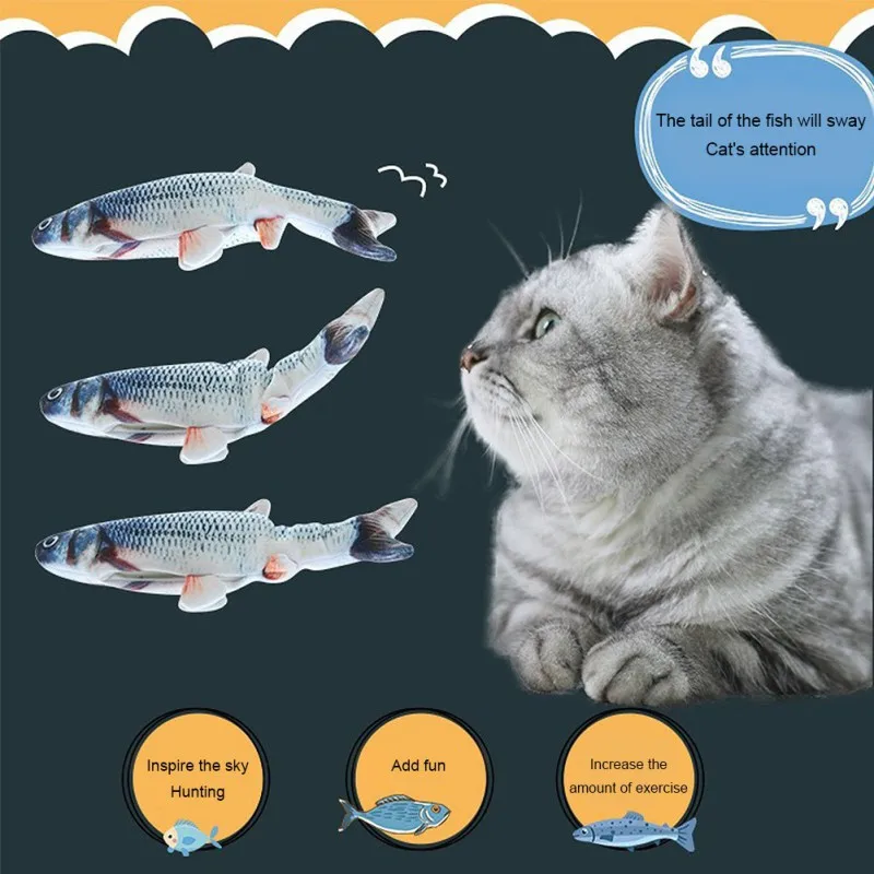 Cat Interactive Toy 30cm Electric Pet 3D Simulation Fish Catnip Playing Toys Pet Supplies Kitten Chewing Bite Toy
Cat Interactive Toy 30cm Electric Pet 3D Simulation Fish Catnip Playing Toys Pet Supplies Kitten Chewing Bite Toy