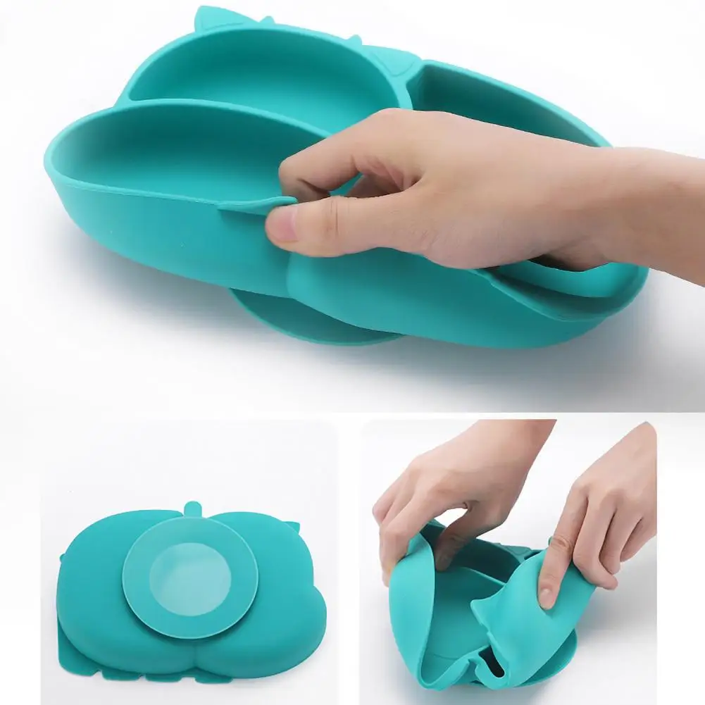 2021 New 1Set Baby Silicone Divided Plate with Suction Cup Eating Training Anti-fall Fork Spoon Suction Plates for Toddler
2021 New 1Set Baby Silicone Divided Plate with Suction Cup Eating Training Anti-fall Fork Spoon Suction Plates for Toddler