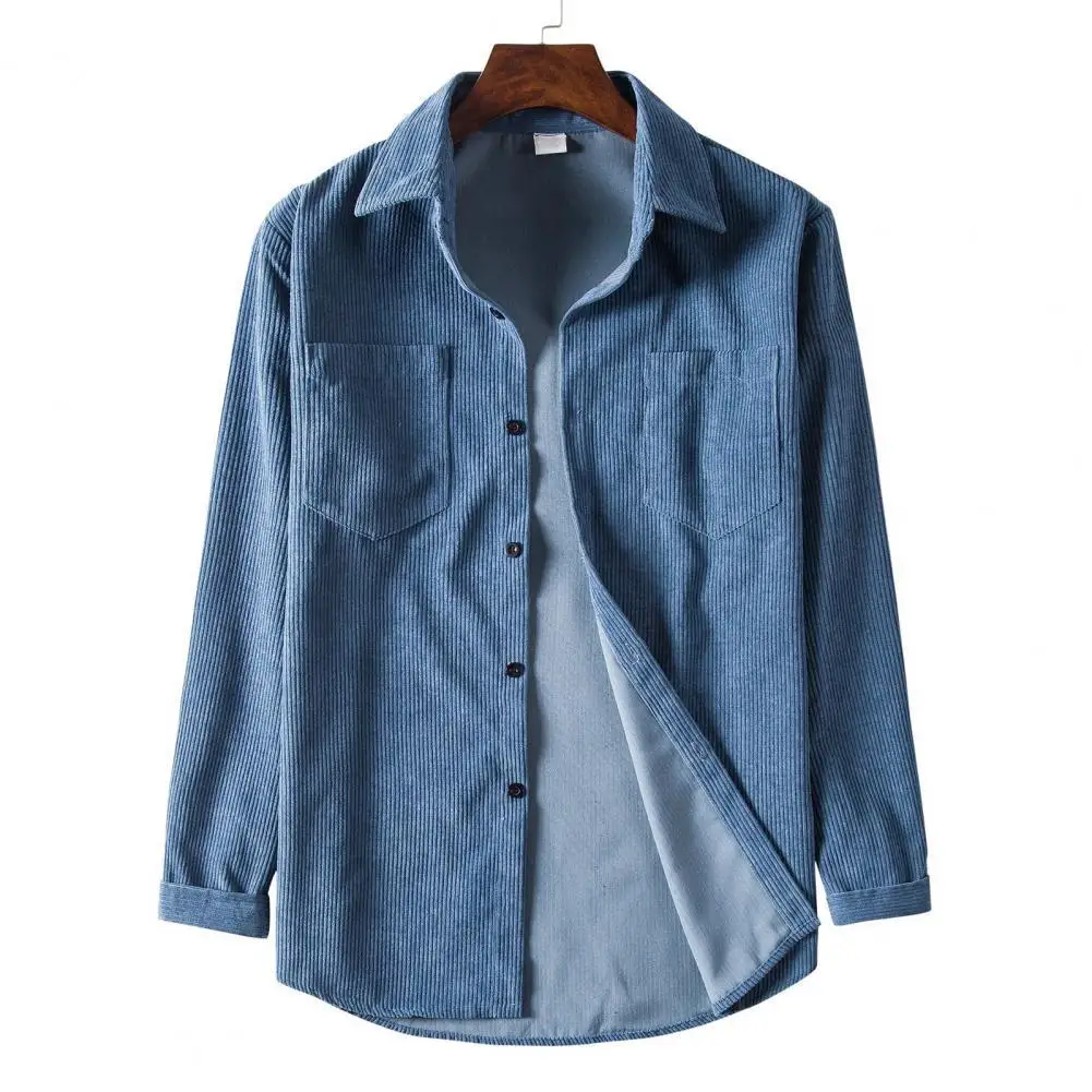New Stylish Long Sleeve Solid Color Shirt Coat All-matched Two Pockets Turn-down Collar Corduroy Shirt Male Outwear
New Stylish Long Sleeve Solid Color Shirt Coat All-matched Two Pockets Turn-down Collar Corduroy Shirt Male Outwear