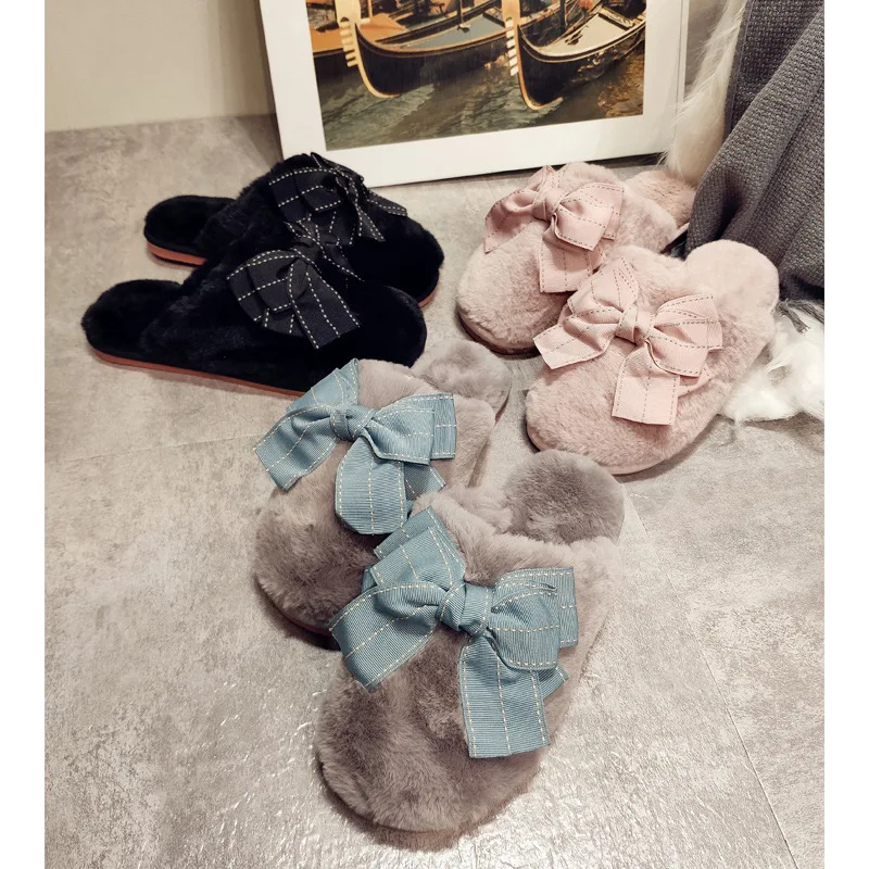Fashionable Bowknot Female Cotton Slippers In And Winter Keep Warm Comfortable Female Slippers Korean Style Outdoor Female Shoe
Fashionable Bowknot Female Cotton Slippers In And Winter Keep Warm Comfortable Female Slippers Korean Style Outdoor Female Shoe