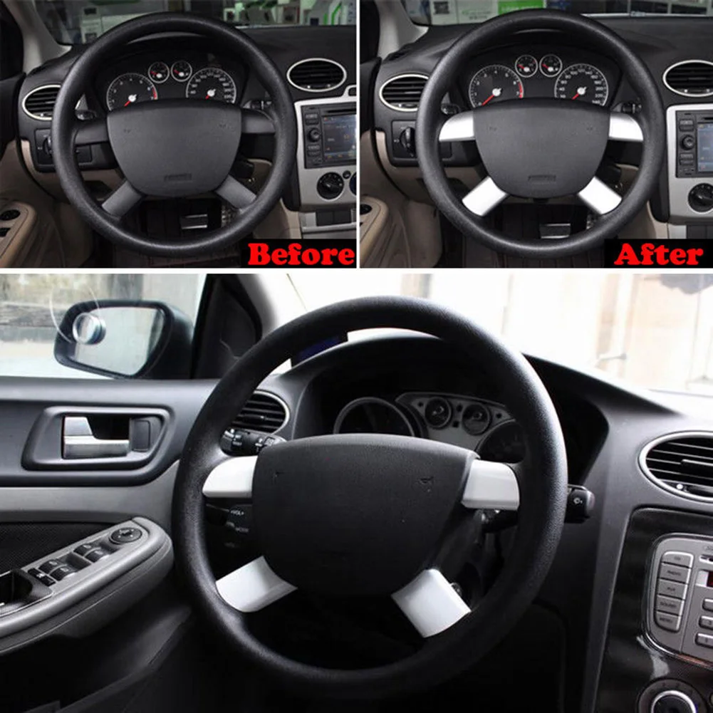 4Pcs/Set Steering Wheel Decorative Cover Accessories Chrome Panel Parts Replacement Silver
4Pcs/Set Steering Wheel Decorative Cover Accessories Chrome Panel Parts Replacement Silver