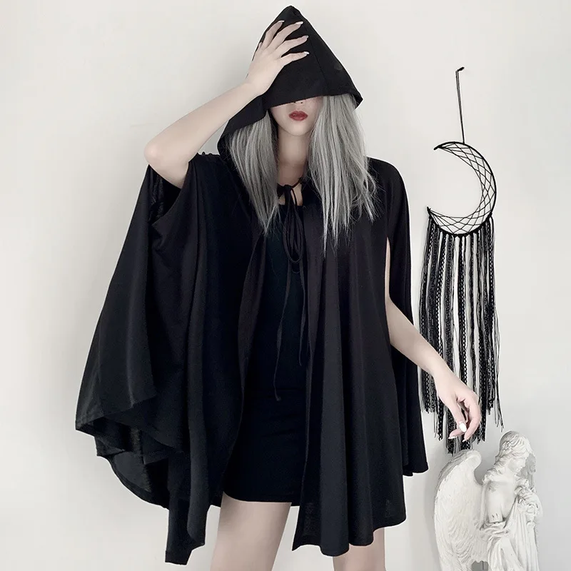 Women Cosplay Cloak, Girls Solid Color Hooded Tied Sleeveless Slit Mantle Cape for Halloween Party
Women Cosplay Cloak, Girls Solid Color Hooded Tied Sleeveless Slit Mantle Cape for Halloween Party
