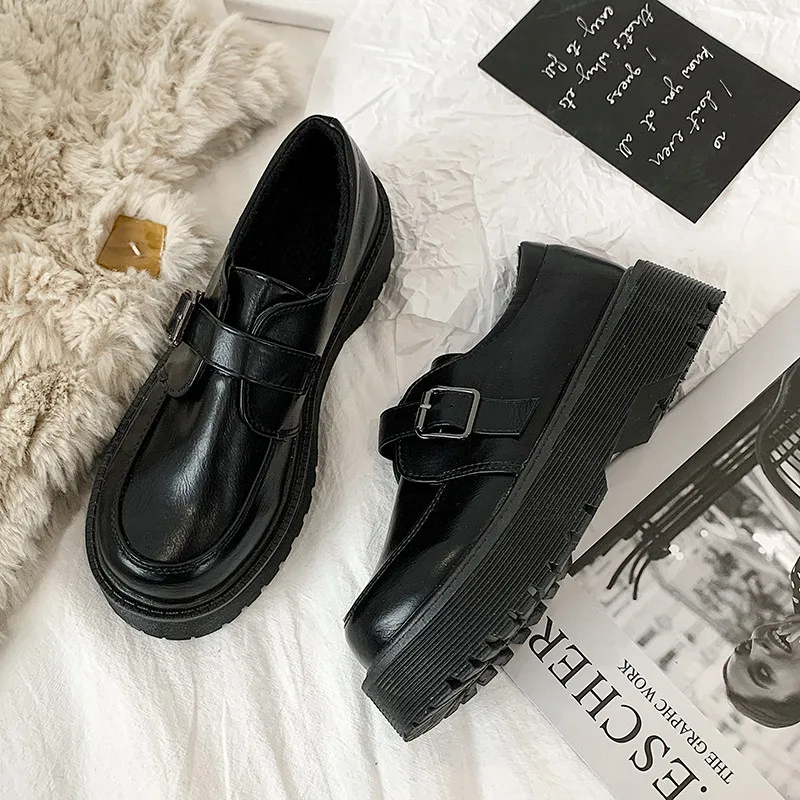 Shoes Woman Flats Clogs Platform All-Match Oxfords Autumn British Style Casual Female Sneakers Round Toe Dress Creepers Cross Ne 
Shoes Woman Flats Clogs Platform All-Match Oxfords Autumn British Style Casual Female Sneakers Round Toe Dress Creepers Cross Ne