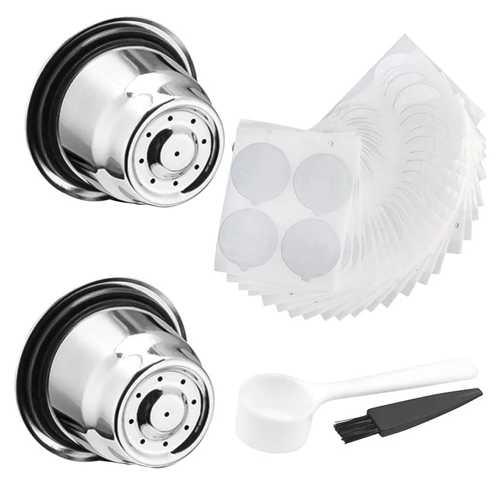 Stainless Steel Capsule Coffee Cup Cap Set Reusable Capsule Spoon Brush Seal Pod Sticker Lids Assorted Kit
Stainless Steel Capsule Coffee Cup Cap Set Reusable Capsule Spoon Brush Seal Pod Sticker Lids Assorted Kit