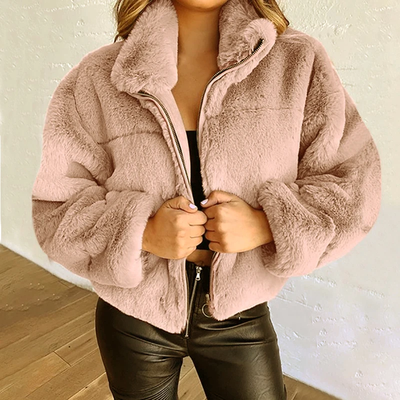 2021 Winter Fur Faux Soft Warm Coats For Women Fashion Solid Loose Zipper Jackets Female Autumn Long Sleeve Outerwear Streetwear
2021 Winter Fur Faux Soft Warm Coats For Women Fashion Solid Loose Zipper Jackets Female Autumn Long Sleeve Outerwear Streetwear