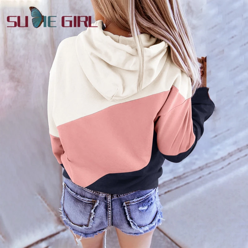 SUDIE Girl 2020 new autumn long-sleeve hoodie fashion casual style hooded tie-dye pullover hit color top women
SUDIE Girl 2020 new autumn long-sleeve hoodie fashion casual style hooded tie-dye pullover hit color top women