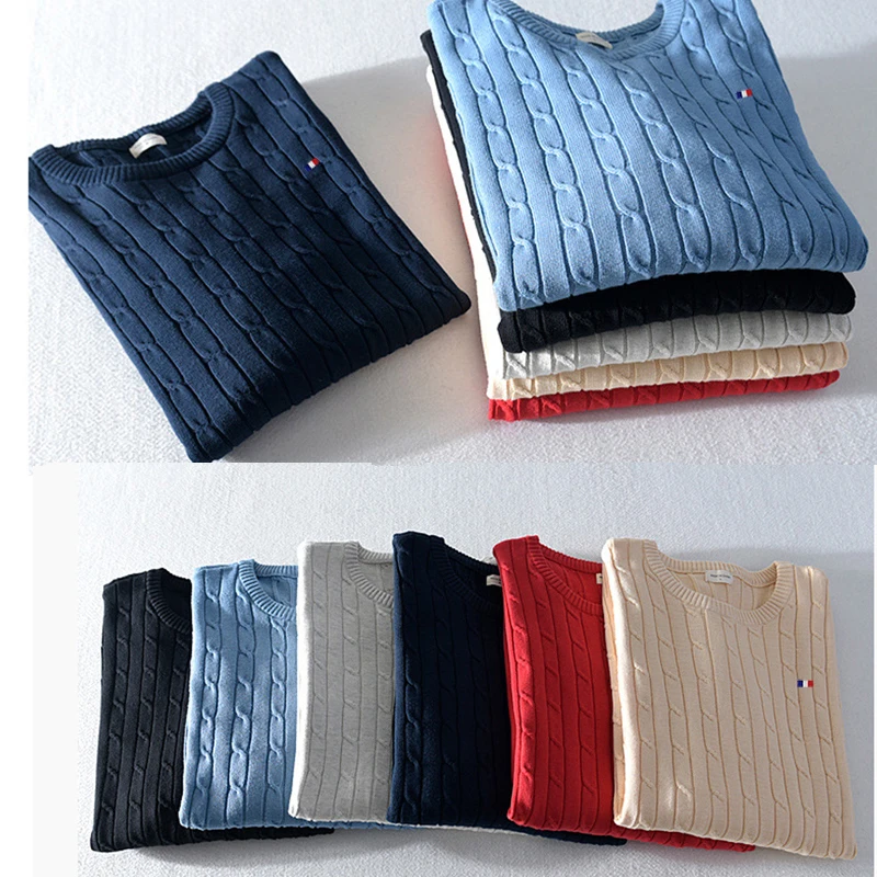 High Quality Autumn 100% Cotton Winter Mens Long Sleeve Pullovers Sweaters Casual Knitted Clothing Fashion Slim Male Tops Y85
High Quality Autumn 100% Cotton Winter Mens Long Sleeve Pullovers Sweaters Casual Knitted Clothing Fashion Slim Male Tops Y85
