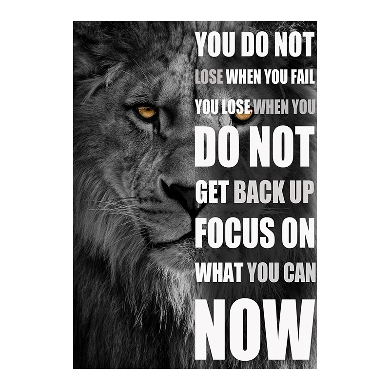 Animal Wall Decor Painting Lion Poster you do not lose when you fall you lose when you Canvas Prints for Home Office Decor
Animal Wall Decor Painting Lion Poster you do not lose when you fall you lose when you Canvas Prints for Home Office Decor