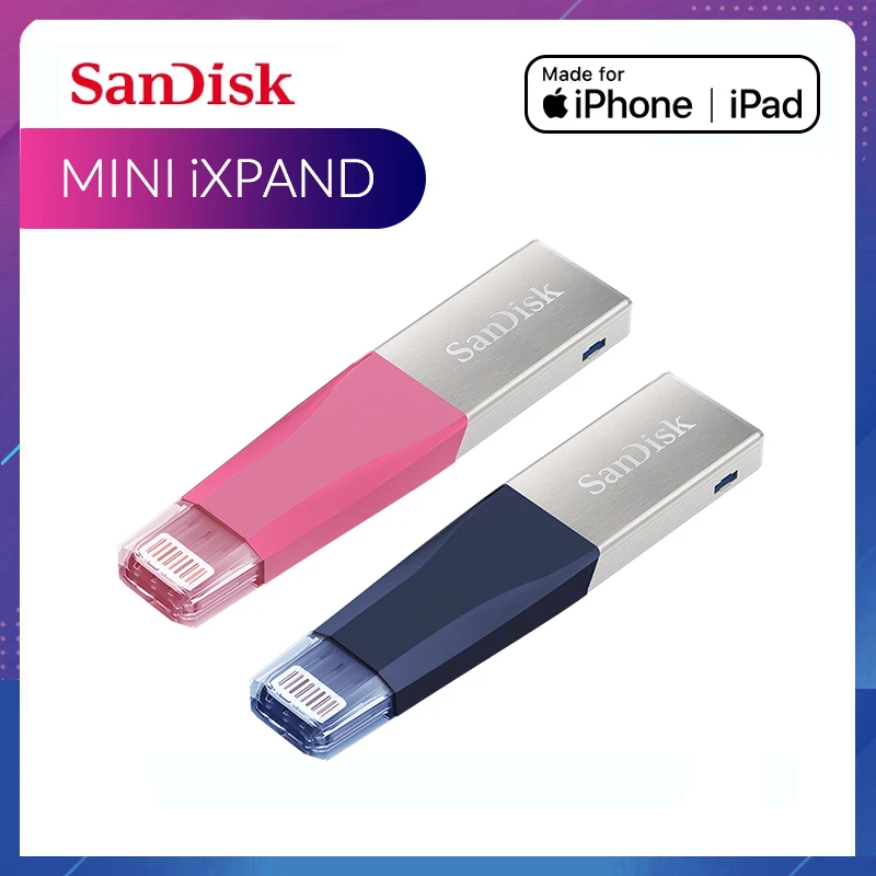 SanDisk OTG USB Flash Drive iXPand Lightning ConnectMemory Disk r U Disk USB 3.0 Stick 32GB 64GB 128GB Pen Drives MFi for iPhone
SanDisk OTG USB Flash Drive iXPand Lightning ConnectMemory Disk r U Disk USB 3.0 Stick 32GB 64GB 128GB Pen Drives MFi for iPhone