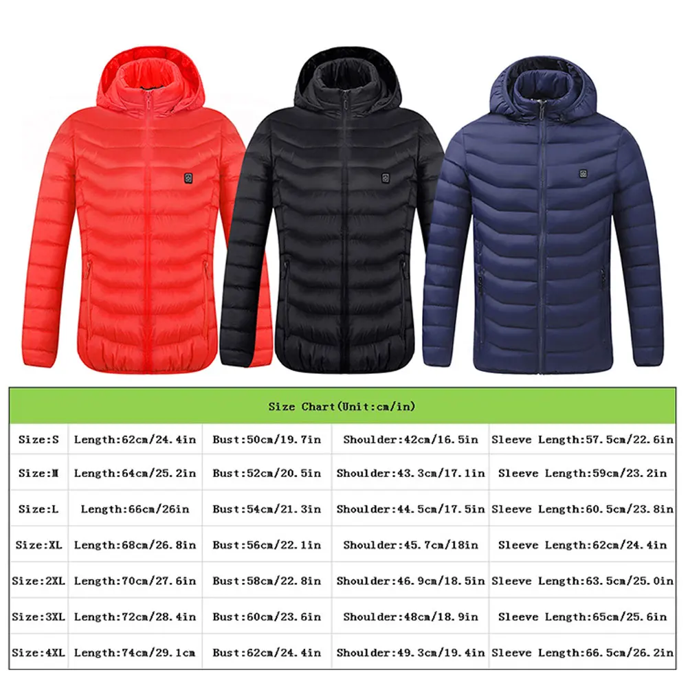 Unisex Heated Jackets Heat Coat USB Electric Thermal Clothing coat Infrared Heating Hooded Jackets Winter Outdoor Warm Clothing
Unisex Heated Jackets Heat Coat USB Electric Thermal Clothing coat Infrared Heating Hooded Jackets Winter Outdoor Warm Clothing