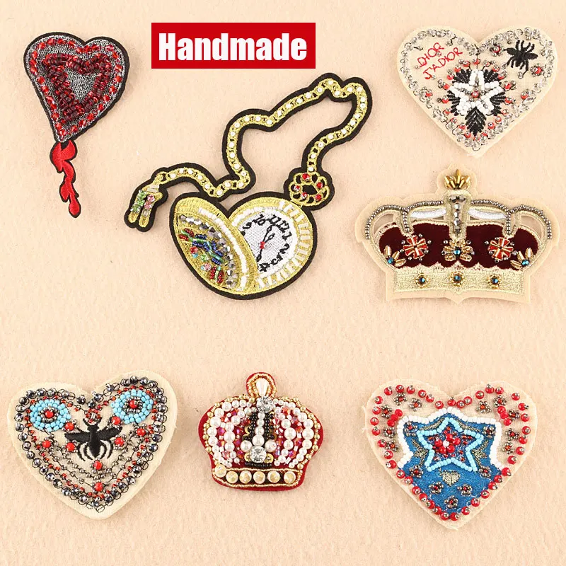 (Handmade) Cloth sticker crystal diamond beads sewing crown love badge patch sticker clothing accessories badge
(Handmade) Cloth sticker crystal diamond beads sewing crown love badge patch sticker clothing accessories badge