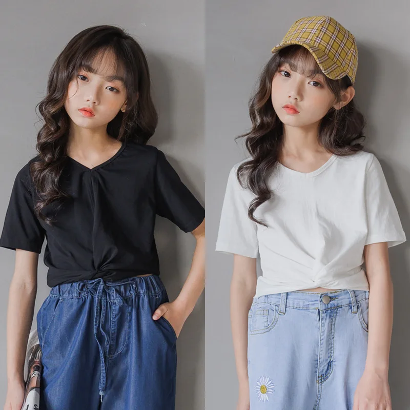 White Black Teenage Girls T Shirts Summer 2020 O-neck Undershirt Girl T Shirt For Kids Tees Tops Clothes Children 6 8 10 Years
White Black Teenage Girls T Shirts Summer 2020 O-neck Undershirt Girl T Shirt For Kids Tees Tops Clothes Children 6 8 10 Years