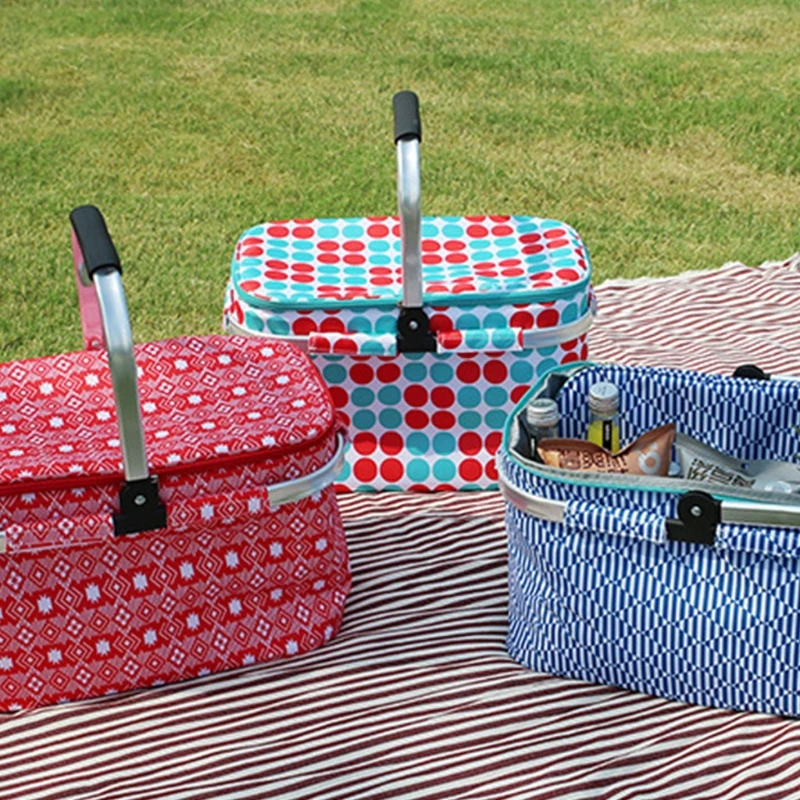 25L Outdoor Picnic Insulated Cooler Bag with Foldable Aluminum Handle Collapsible Waterproof Zippered Tote Basket Box B03E
25L Outdoor Picnic Insulated Cooler Bag with Foldable Aluminum Handle Collapsible Waterproof Zippered Tote Basket Box B03E