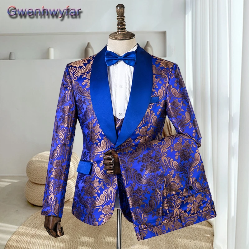 

Gwenhwyfar New Style Suit Men's,Handsome England Casual Three Pcs Set,Custom Made Shawl Lapel Groom Wedding Dress Tuxedos