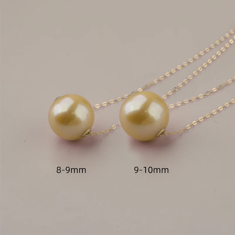 Золотое жемчужное ожерелье NYMPH 18 К ювелирные изделия AU750 цепочка с натуральным