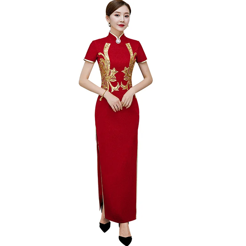 Plus Size3XL 4XL 5XL Burgundy Chinese Vintage Printed Lady Qipao Fashion Handmade Button Cheongsam Novelty Chinese Formal Dress
Plus Size3XL 4XL 5XL Burgundy Chinese Vintage Printed Lady Qipao Fashion Handmade Button Cheongsam Novelty Chinese Formal Dress