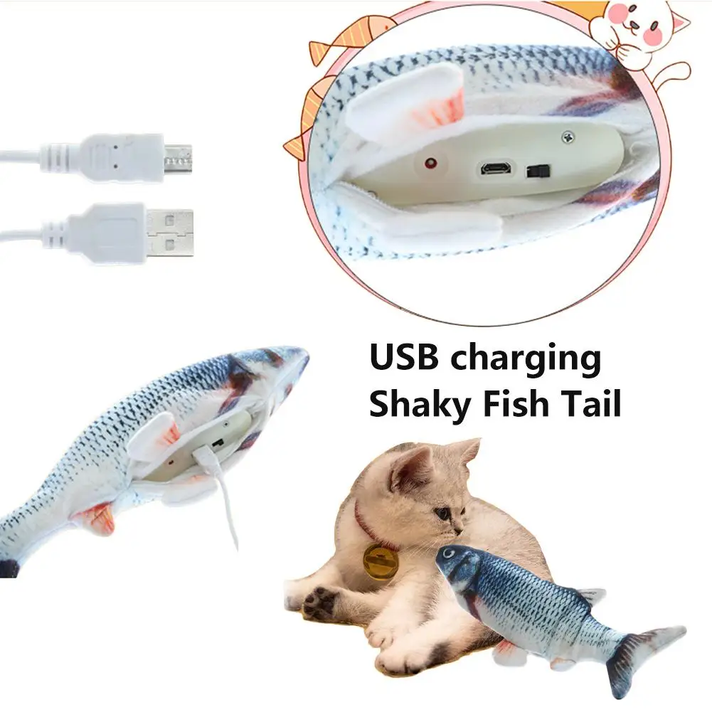 Pet Cat Toy Electric Catnip Fish USB Rechargeable Wagging Jump Fish Automatic Realistic Simulated Plush Fish Cat Kitten Chew Toy
Pet Cat Toy Electric Catnip Fish USB Rechargeable Wagging Jump Fish Automatic Realistic Simulated Plush Fish Cat Kitten Chew Toy