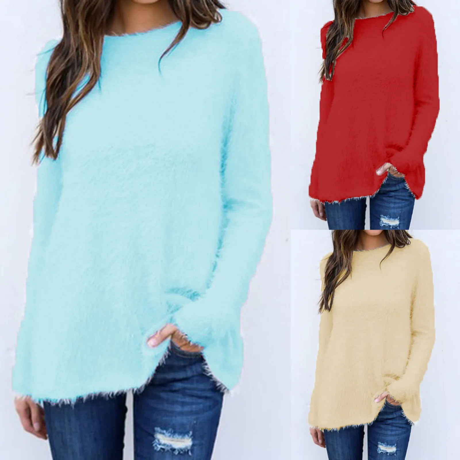 Women Velvet Sweater 2021 Autumn Winter New Solid Color Round Neck Jumpers Casual Long Sleeve Streetwear Ladies Pullovers
Women Velvet Sweater 2021 Autumn Winter New Solid Color Round Neck Jumpers Casual Long Sleeve Streetwear Ladies Pullovers