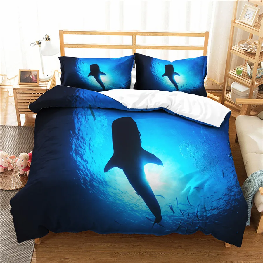 A Bedding Set 3D Printed Duvet Cover Bed Set Sea Shark Home Textiles for Adults Bedclothes with Pillowcase #SY21
A Bedding Set 3D Printed Duvet Cover Bed Set Sea Shark Home Textiles for Adults Bedclothes with Pillowcase #SY21