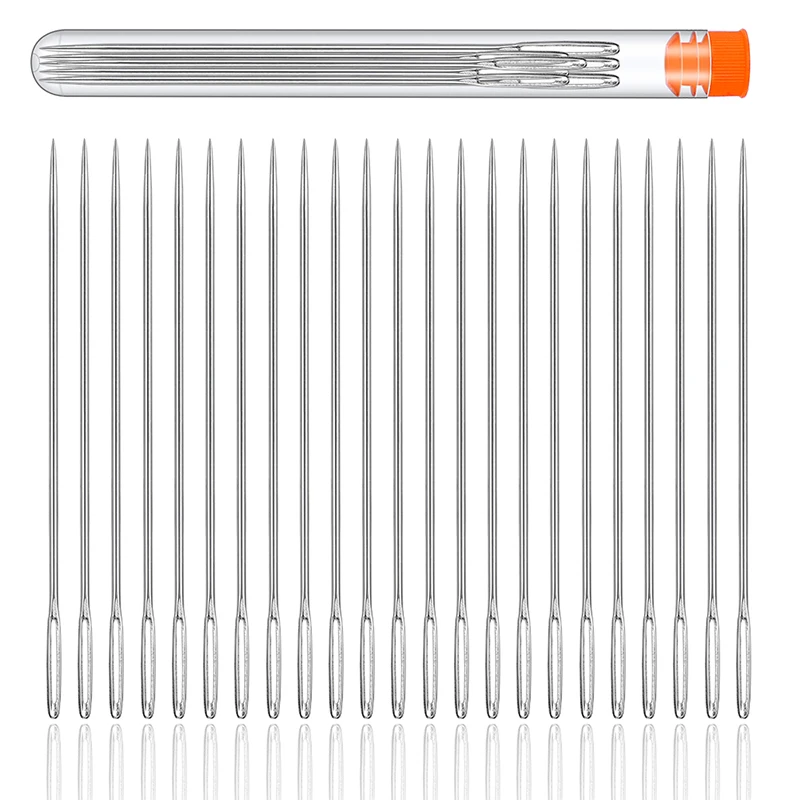 Nonvor 23 PCS Large Eye Needles Sewing Stitch Needle Handmade Leather Tool Needle Embroidery Thread Needle with a Plastic Bottle
Nonvor 23 PCS Large Eye Needles Sewing Stitch Needle Handmade Leather Tool Needle Embroidery Thread Needle with a Plastic Bottle