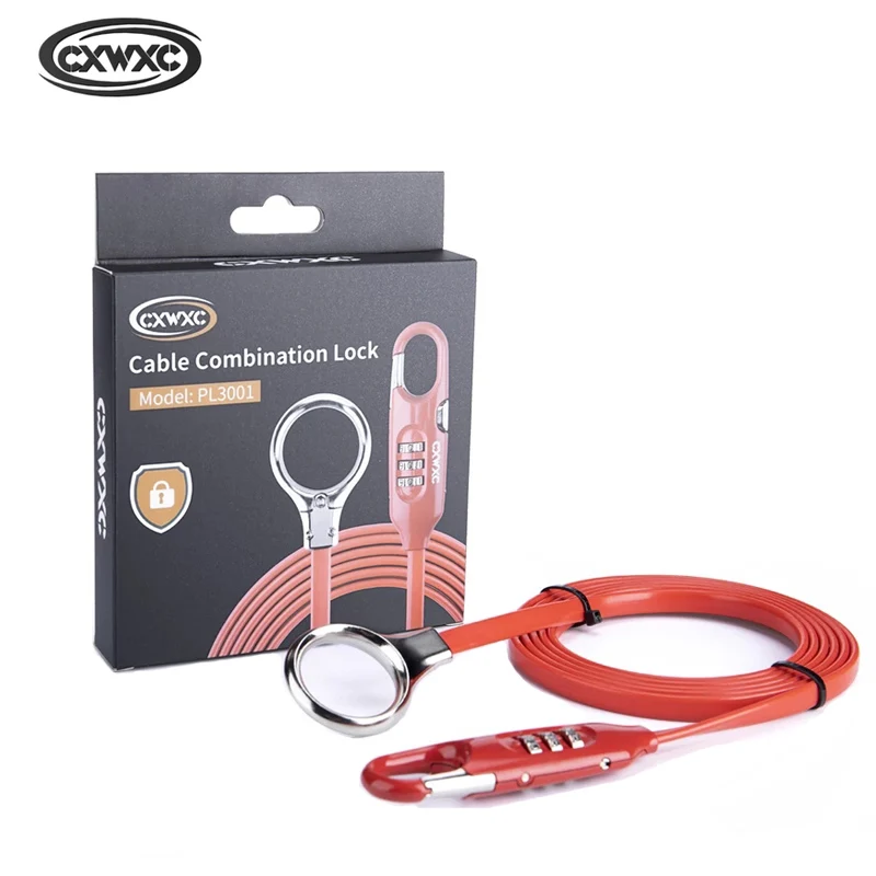CXWXC Anti-theft Bicycle Lock With Combination Cable Bike Lock Lightweight For Mountain Road Bike Helmet Bike Accessories
CXWXC Anti-theft Bicycle Lock With Combination Cable Bike Lock Lightweight For Mountain Road Bike Helmet Bike Accessories