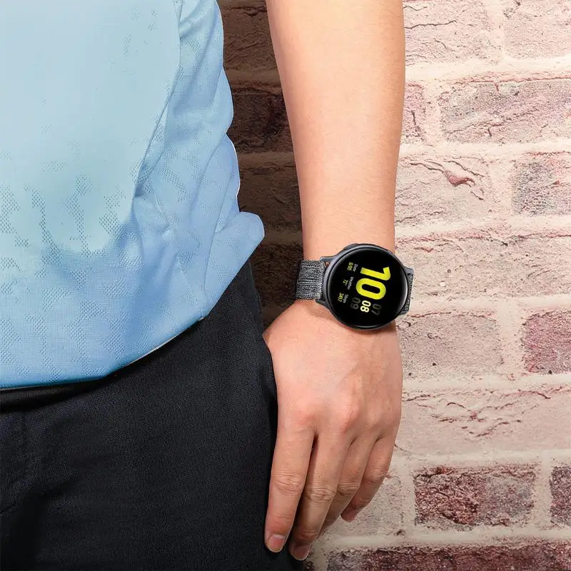 Canvas Nylon Watchband for Samsung Galaxy Watch Active2 40mm 44mm Quick Release Band Stainless Steel Buckle Strap Active 2 Belt
Canvas Nylon Watchband for Samsung Galaxy Watch Active2 40mm 44mm Quick Release Band Stainless Steel Buckle Strap Active 2 Belt