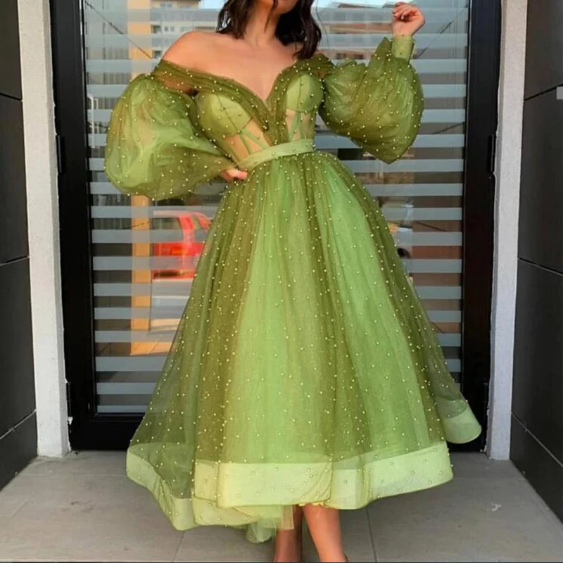 Green Evening Dresses Off Shoulder Bling bling Beaded Prom Gown Special Occasion Dress Women Saudi Arabic Prom Dresses Custom
Green Evening Dresses Off Shoulder Bling bling Beaded Prom Gown Special Occasion Dress Women Saudi Arabic Prom Dresses Custom