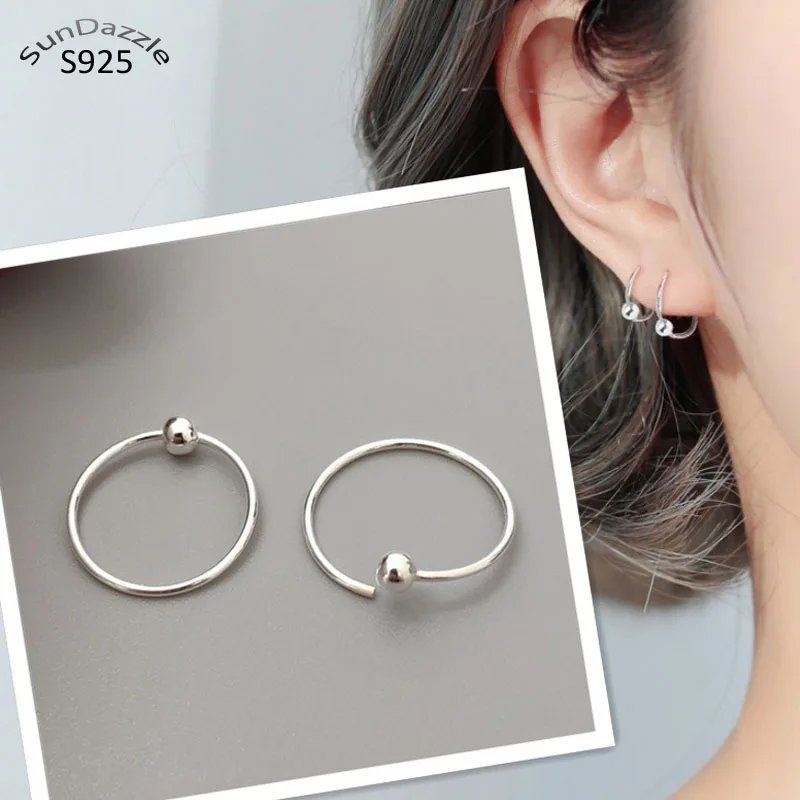 Genuine Real Pure Solid 925 Sterling Silver Hoop Earrings for Women Girl Child Jewelry Female Round Ball Hoop Earrings
Genuine Real Pure Solid 925 Sterling Silver Hoop Earrings for Women Girl Child Jewelry Female Round Ball Hoop Earrings