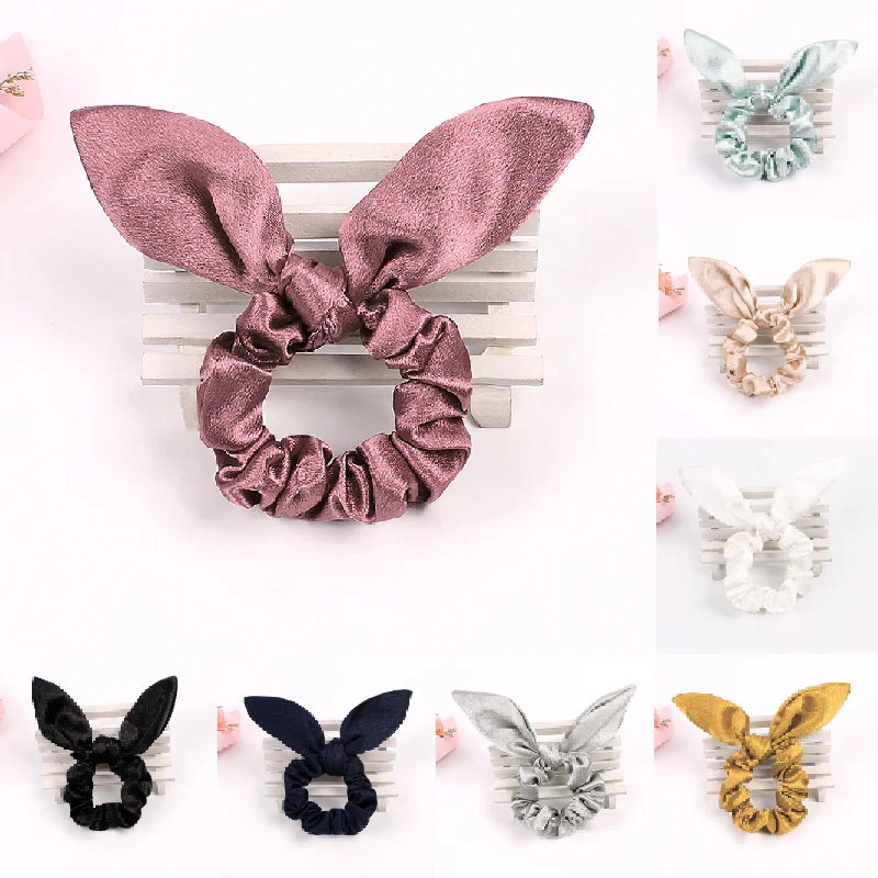 Creative Adjustable Rabbit Ears Scrunchies Knot Elastic Cute Glossy Satin Hair Rope Hair Ring Ties Rubber band Hair accessories
Creative Adjustable Rabbit Ears Scrunchies Knot Elastic Cute Glossy Satin Hair Rope Hair Ring Ties Rubber band Hair accessories