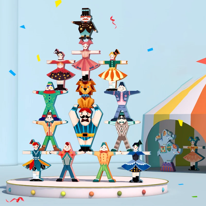 19 шт./набор, Детский конструктор «цирковые блоки» 
19 шт./набор, Детский конструктор «цирковые блоки»