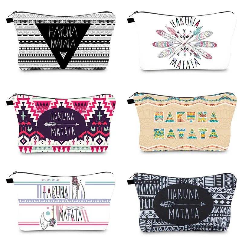 Polyester Africa HAKUNAMATATA Portable Women Storage Bag Toiletries Organize Cosmetic Bag Waterproof Female Make Up Bag
Polyester Africa HAKUNAMATATA Portable Women Storage Bag Toiletries Organize Cosmetic Bag Waterproof Female Make Up Bag