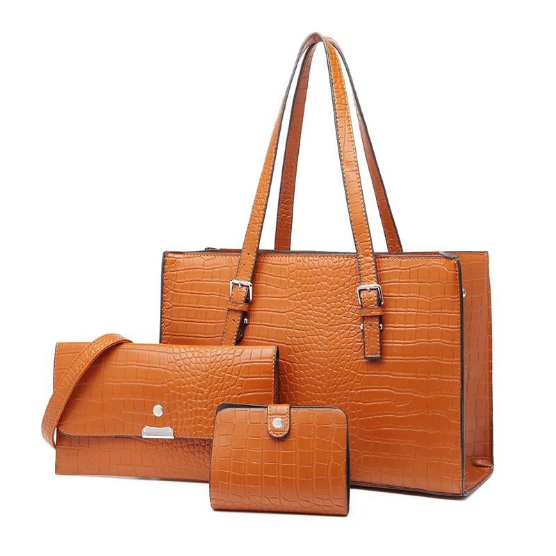 New Fashion Alligator Women Handbags High Quality Ladies Shoulder Bags Pu Leather Female Girl Luxury Brand Composite Bag 3 Pcs
New Fashion Alligator Women Handbags High Quality Ladies Shoulder Bags Pu Leather Female Girl Luxury Brand Composite Bag 3 Pcs