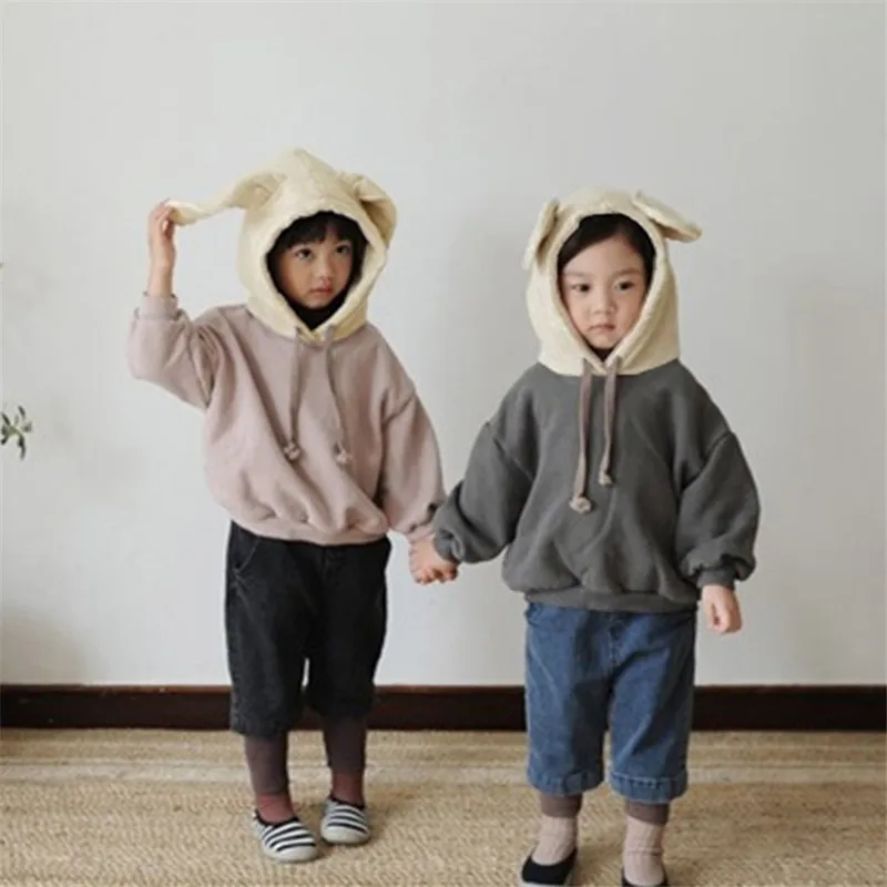 Children Girls Hoodie Winter Warm Pink Grey Korean Style Mouse Ear Cartoon Cute Fleece Think Toddler Outwear Pullover Clothing
Children Girls Hoodie Winter Warm Pink Grey Korean Style Mouse Ear Cartoon Cute Fleece Think Toddler Outwear Pullover Clothing