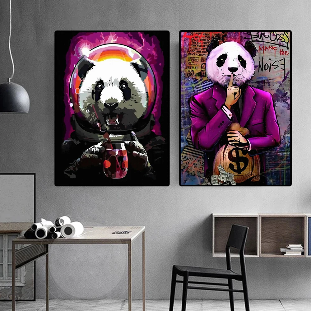 Purple graffiti panda police canvas prints abstract panda astronaut Cartoon Wall Art Pictures For living Room Home Decor
Purple graffiti panda police canvas prints abstract panda astronaut Cartoon Wall Art Pictures For living Room Home Decor