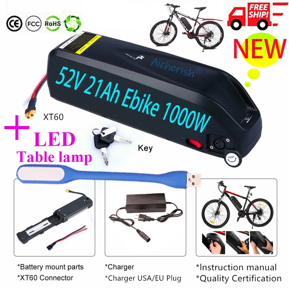 Original48V 36V 52V 60V 72V Ebike Battery 48V 21Ah Hailong 18650 Cells Pack 500W 750W 1000W Electric Bicycle Lithium Ion Battery
Original48V 36V 52V 60V 72V Ebike Battery 48V 21Ah Hailong 18650 Cells Pack 500W 750W 1000W Electric Bicycle Lithium Ion Battery