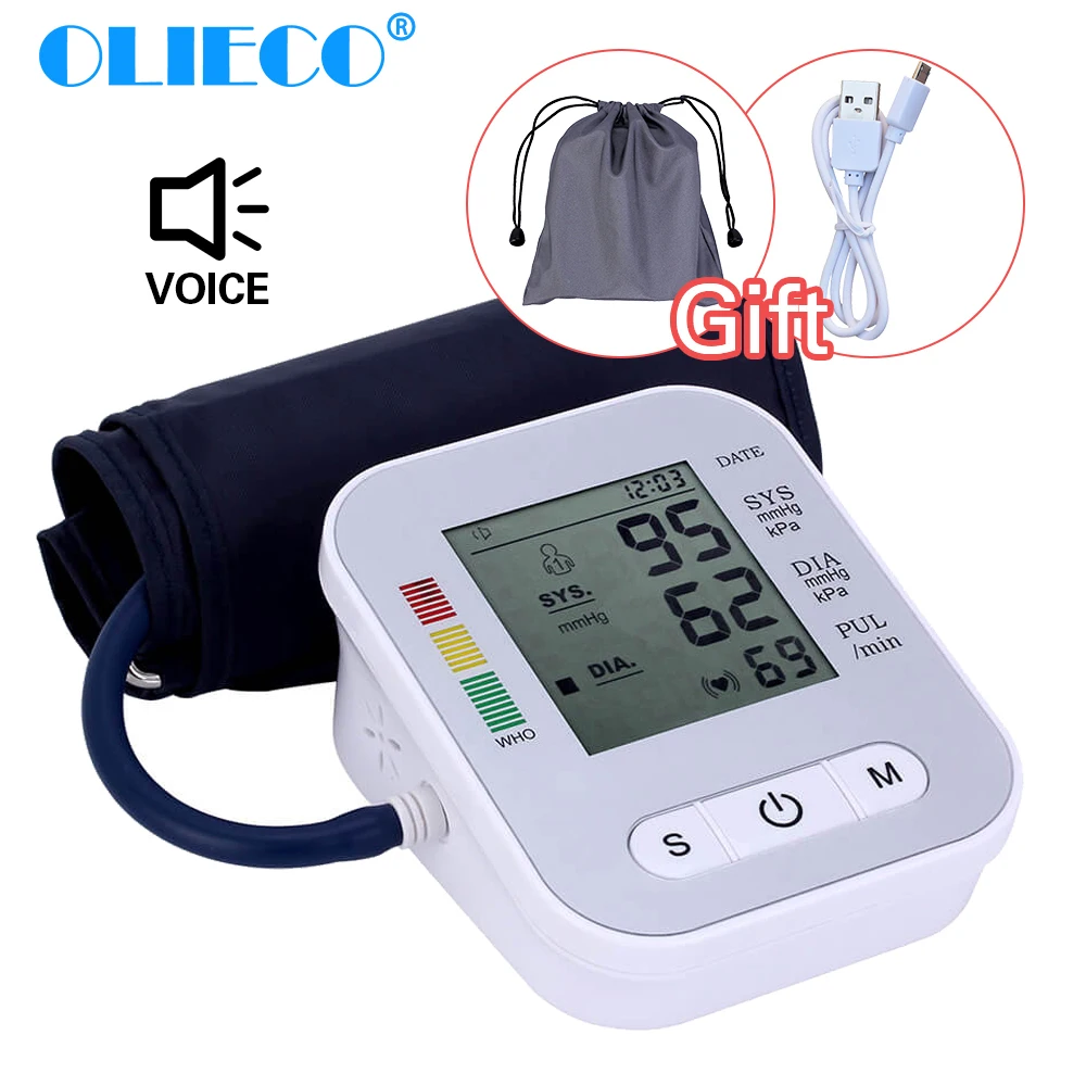 OLIECO USB Digital Arm Automatic Blood Pressure Monitor Meter Tonometer Gauge Portable BP Sphygmomanometer Arterial Pressure
OLIECO USB Digital Arm Automatic Blood Pressure Monitor Meter Tonometer Gauge Portable BP Sphygmomanometer Arterial Pressure