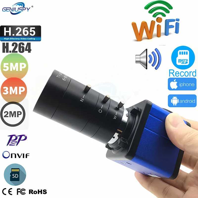 Камера видеонаблюдения CamHi 2 МП 5 IMX335 2560x1920 аудио и видео P2P мини Wi-Fi IP-камера HD