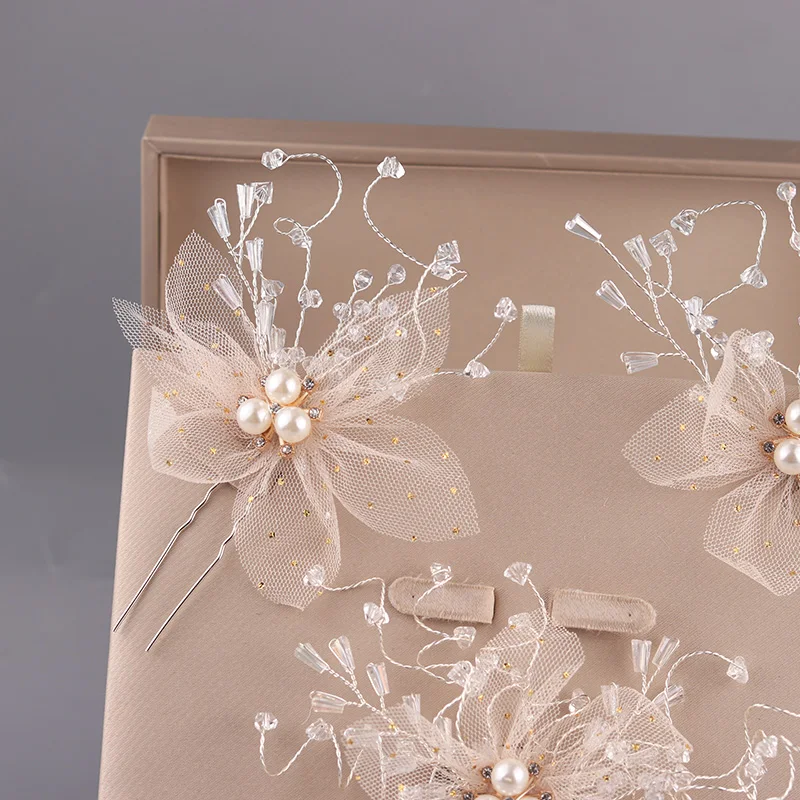 New bride headdress Korean silk yarn headdress flower jewelry suit wedding hair accessories super fairy, fairy beautiful wedding 
New bride headdress Korean silk yarn headdress flower jewelry suit wedding hair accessories super fairy, fairy beautiful wedding