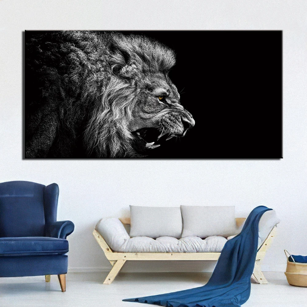 1 Panel Canvas Paintings Black White Lion Wall Art Posters Prints Living Room Home Decoration Framework
1 Panel Canvas Paintings Black White Lion Wall Art Posters Prints Living Room Home Decoration Framework