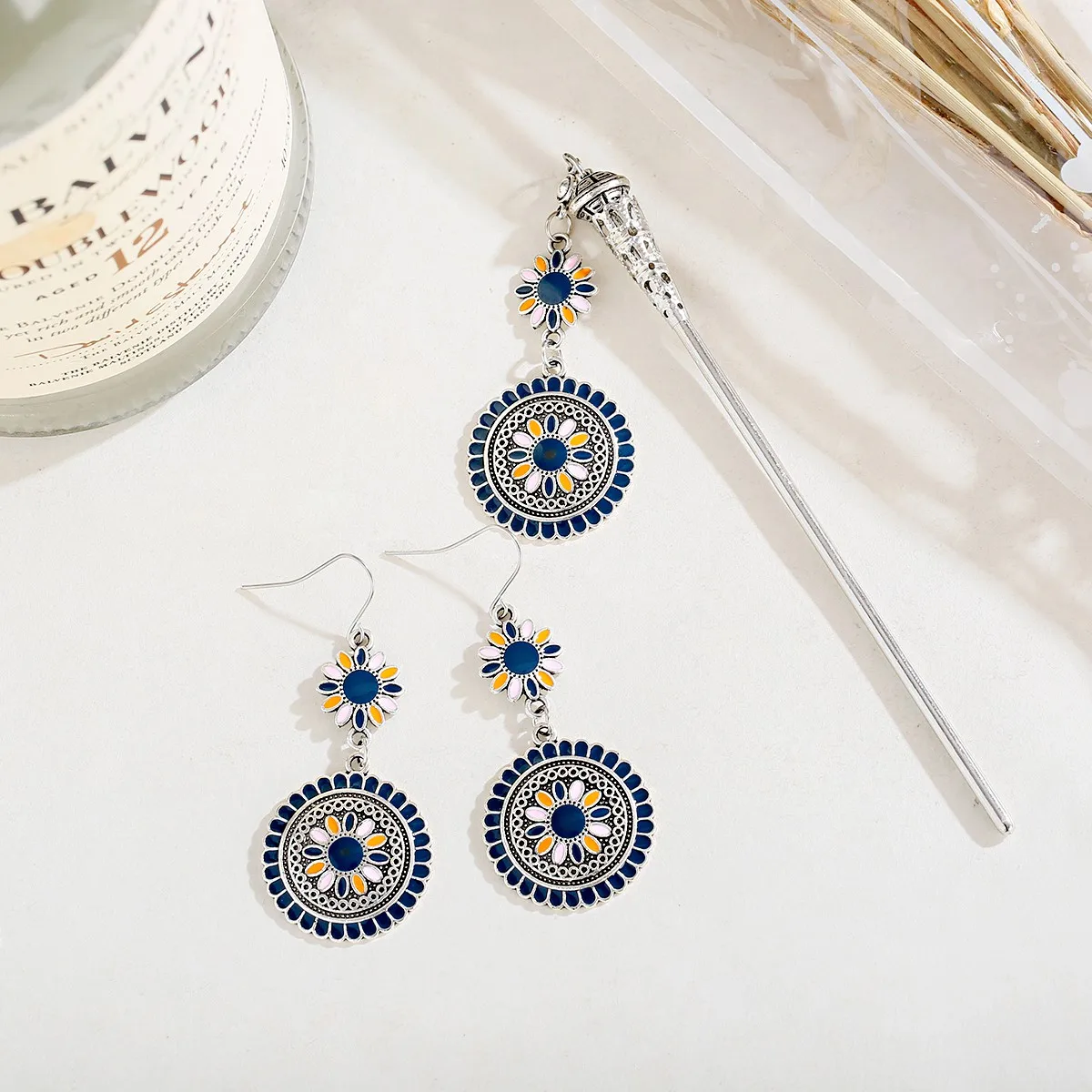 Flower Earrings Hair Sticks Set Boho Vintage Earrings For Women Indian Jewelry Hairpins For Hair Accessories Pendientes Funny
Flower Earrings Hair Sticks Set Boho Vintage Earrings For Women Indian Jewelry Hairpins For Hair Accessories Pendientes Funny