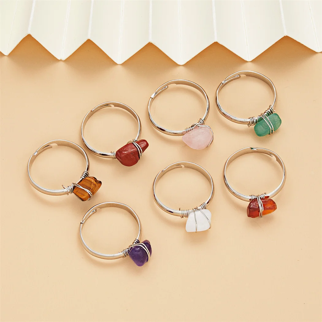 Natural crystal adjustable ring for women jewelry accessories Paired Christmas Gifts man vintage ring Couple rings on phalanx
Natural crystal adjustable ring for women jewelry accessories Paired Christmas Gifts man vintage ring Couple rings on phalanx