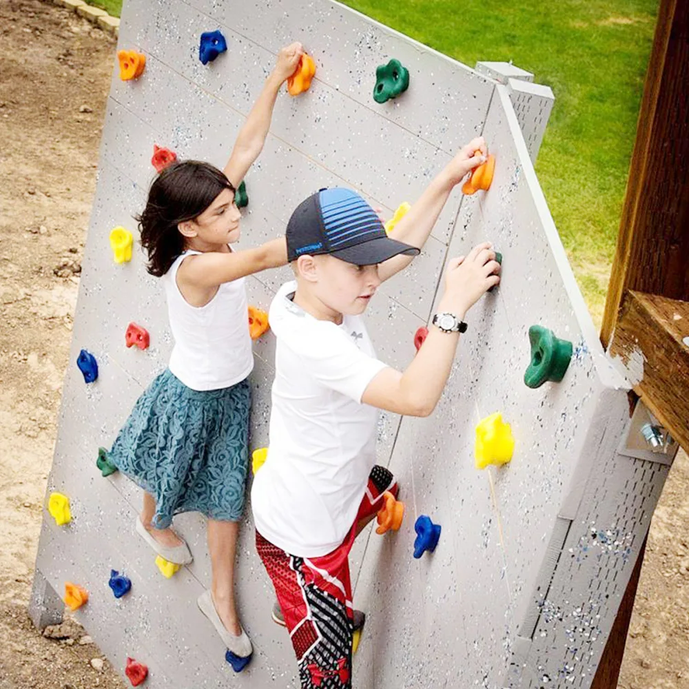 Kids Outdoor game Indoor Playground Plastic Rock Climbing Holds Wall Set Tool Kit Rock Stones Backyard Kids Fitness Sports Toys
Kids Outdoor game Indoor Playground Plastic Rock Climbing Holds Wall Set Tool Kit Rock Stones Backyard Kids Fitness Sports Toys
