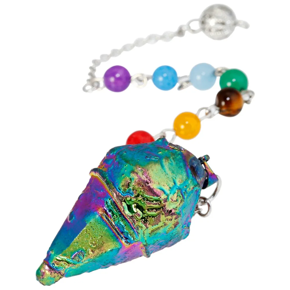 SUNYIK Rainbow Titanium Crystal Quartz 7 Bead Chakra Pendulum Healing Reiki Dowsing Divination Pendant
SUNYIK Rainbow Titanium Crystal Quartz 7 Bead Chakra Pendulum Healing Reiki Dowsing Divination Pendant