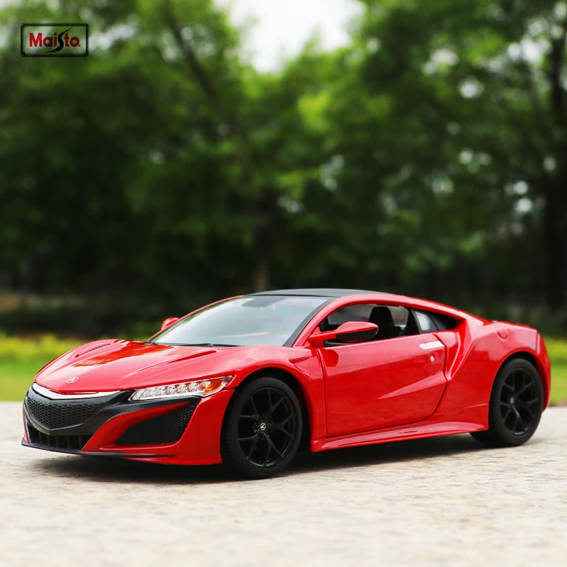 Модель спортивного автомобиля Maisto 1:24 2018 ACURA NSX Red concept car, коллекция моделей автомобилей из сплава, Подарочная игрушка